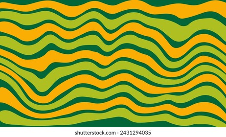 Abstract groovy 70s pattern in yellow green stripe, st. patrick day celebrate color pattern.