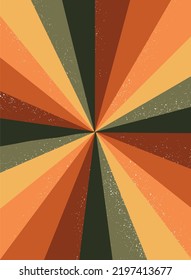 abstract groovy background with radial lines in autumn palette. Good for posters, prints, cards, social media templates, wallpaper, etc. EPS 10