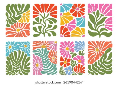 Abstract groovy boho 60s 70s flower vector