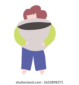 Abstract groovy cartoon design element