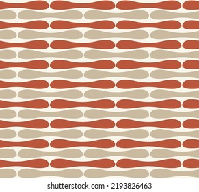 Abstract Groovy Fern Leaves Sticks Retro Colorful Seamless Pattern Simple Design Perfect for Allover Fabric Print or Wrapping Paper Amber Brown Beige Tones