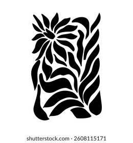 Abstract Groovy Floral Poster Vector Design