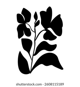 Abstract Groovy Floral Poster Vector Design