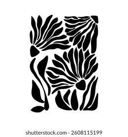 Abstract Groovy Floral Poster Vector Design