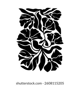 Abstract Groovy Floral Poster Vector Design