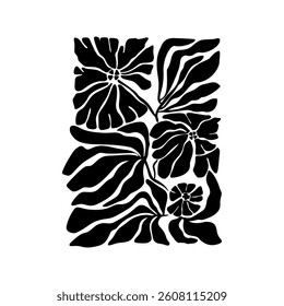Abstract Groovy Floral Poster Vector Design