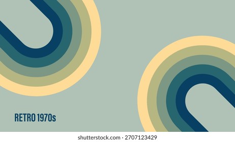 Abstractas fondo retro groovy con patrón de línea. Fondo de la raya de Antiguas 70s con diseño retro simple. Ilustración de flujo de curva de diversión Pop para una cubierta mínima. 