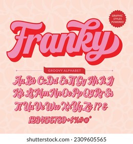 Abstract groovy Retro Script Font