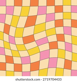 Abstract Groovy Retro Style Background