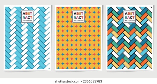 Resumen de un patrón impecable. Salto de sol, giratorio, geométrico, ondas con divertidos colores alegres retro de margarita para el afiche de las vibraciones vintage. Fondo vectorial plano aislado.