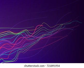 Abstract group of colorful lines. Abstract background.