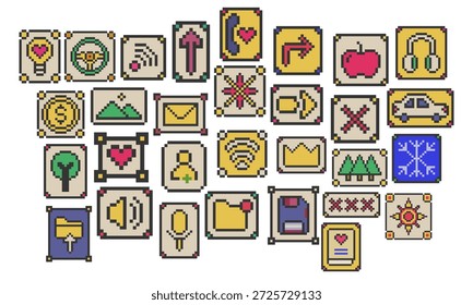 Pixel art de elemento de grupo abstracto