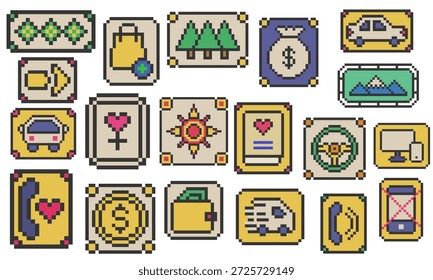 Pixel art de elemento de grupo abstracto