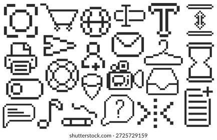 Pixel art de elemento de grupo abstracto