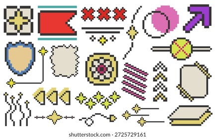 Pixel art de elemento de grupo abstracto