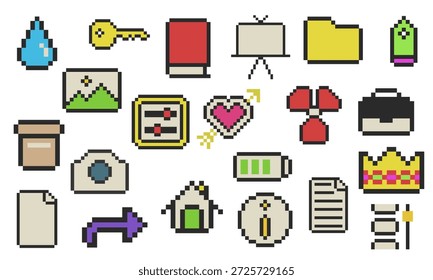 abstract group element pixel art