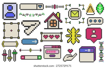 Pixel art de elemento de grupo abstracto
