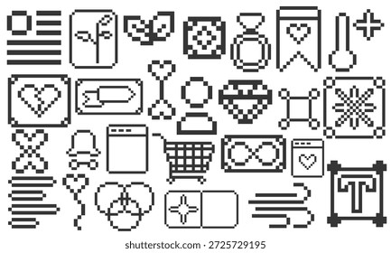 Pixel art de elemento de grupo abstracto