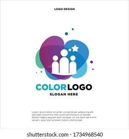 Abstract group logo designs concept vector, Colorful teamwork logo designs