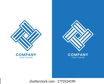 Abstraktes Group Square Logo. Für private oder geschäftliche Zwecke. Dieses Logo ist gut für Community, Association, Medien oder jede Branche. Modern, elegant, einfach. Vektorgrafik