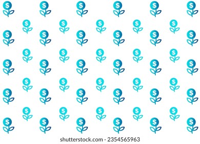 Abstract Grow Money Pattern Background, can be used for business designs, presentation designs or any suitable designs.