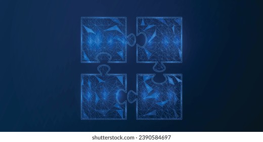Resumen de crecimiento símbolo transformación digital fondo. Icono poligonal.
