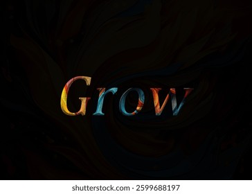 Abstract Grow Test Effect Design Black Background