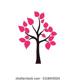 Abstract Growing tree Icon Flat Graphic Design stock illustration
