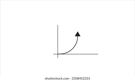Icono de Vector de diagrama de crecimiento Abstractas para negocios sobre fondo blanco.