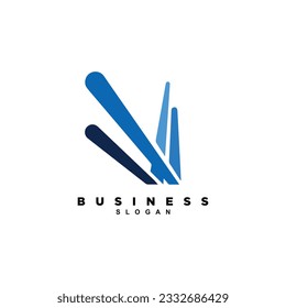 Abstract growth statistic logo design vector for your brand or business