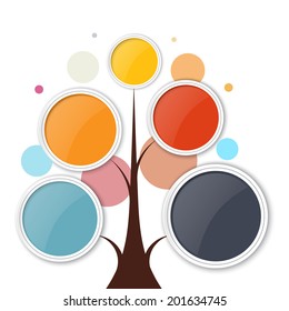 Abstract growth tree concept for communication, business, and web design. Vector illustration.