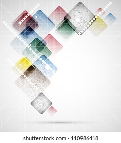Abstract grunde bright boxes editable vector illustration