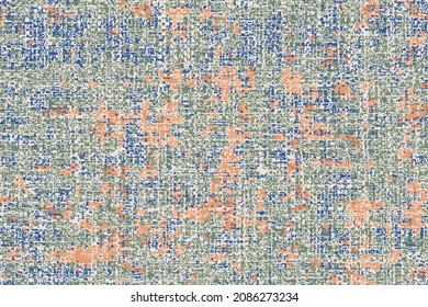 Abstract grune blue, orange and green texture Background for fabric, textile, cloth, wrapping design.