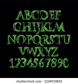 Abstract Grunge Alphabet Vector
