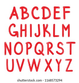 Abstract grunge alphabet.Vector distressed letters.