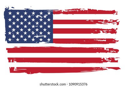 Abstract grunge American flag.USA flag design for banner,poster,flyer.