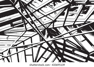 Abstract Grunge Architectural Overlay Background. Distress Texture. EPS10 vector.