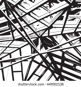Abstract Grunge Architectural Overlay Background. Distress Texture. EPS10 vector.
