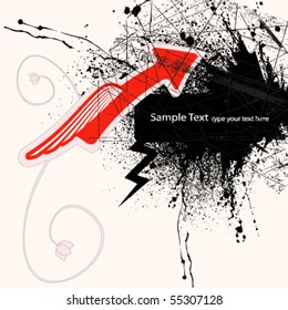 abstract grunge arrow background design