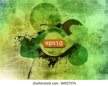 Abstract grunge arrow banner with texture background