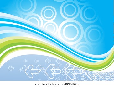 Abstract grunge arrow wave line background with sample text