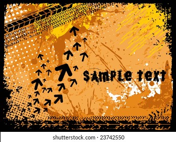 abstract grunge with arrows, vector illustration