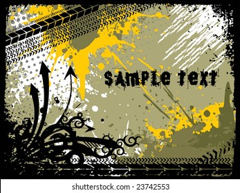 grunge abstrato com setas, ilustração vetorial