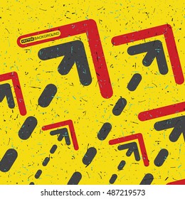 Abstract grunge background with arrows. Vector illustration