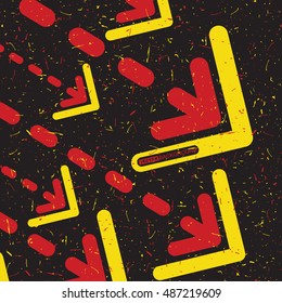 Abstract grunge background with arrows. Vector illustration