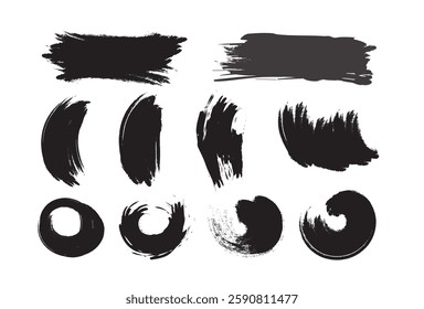 Abstract grunge background, Grunge badge brush, Hand drawn brush strokes isolated on white background vector illustrator