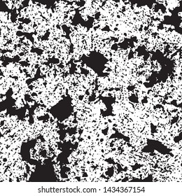 Abstract grunge background black and white. Seamless texture of scratches, chips, cracks. The dark pattern of the old surface