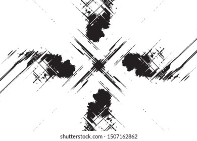 Abstract grunge background is black and white.
