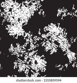 Abstract grunge background black and white. Seamless texture of scratches, chips, cracks. The dark pattern of the old surface