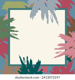 Abstract grunge background border frame